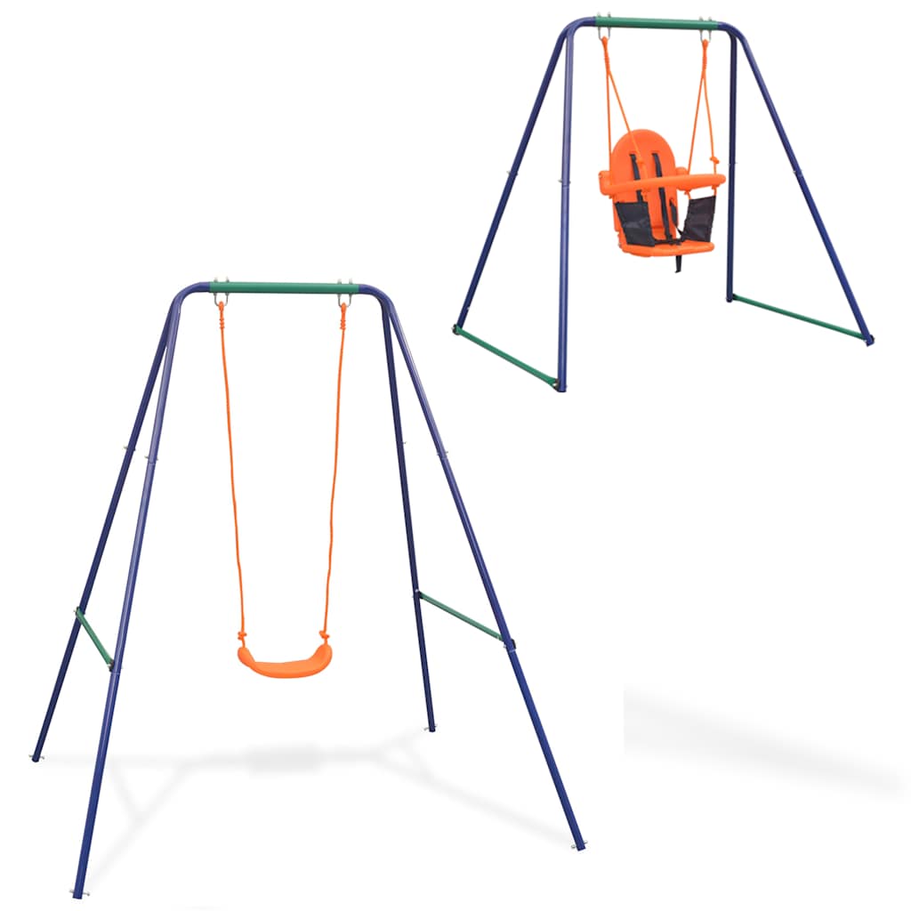 2-I-1 Gynge Og Babygynge Orange