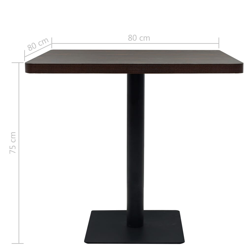 Bistrobord Mdf Og Stål Firkantet E