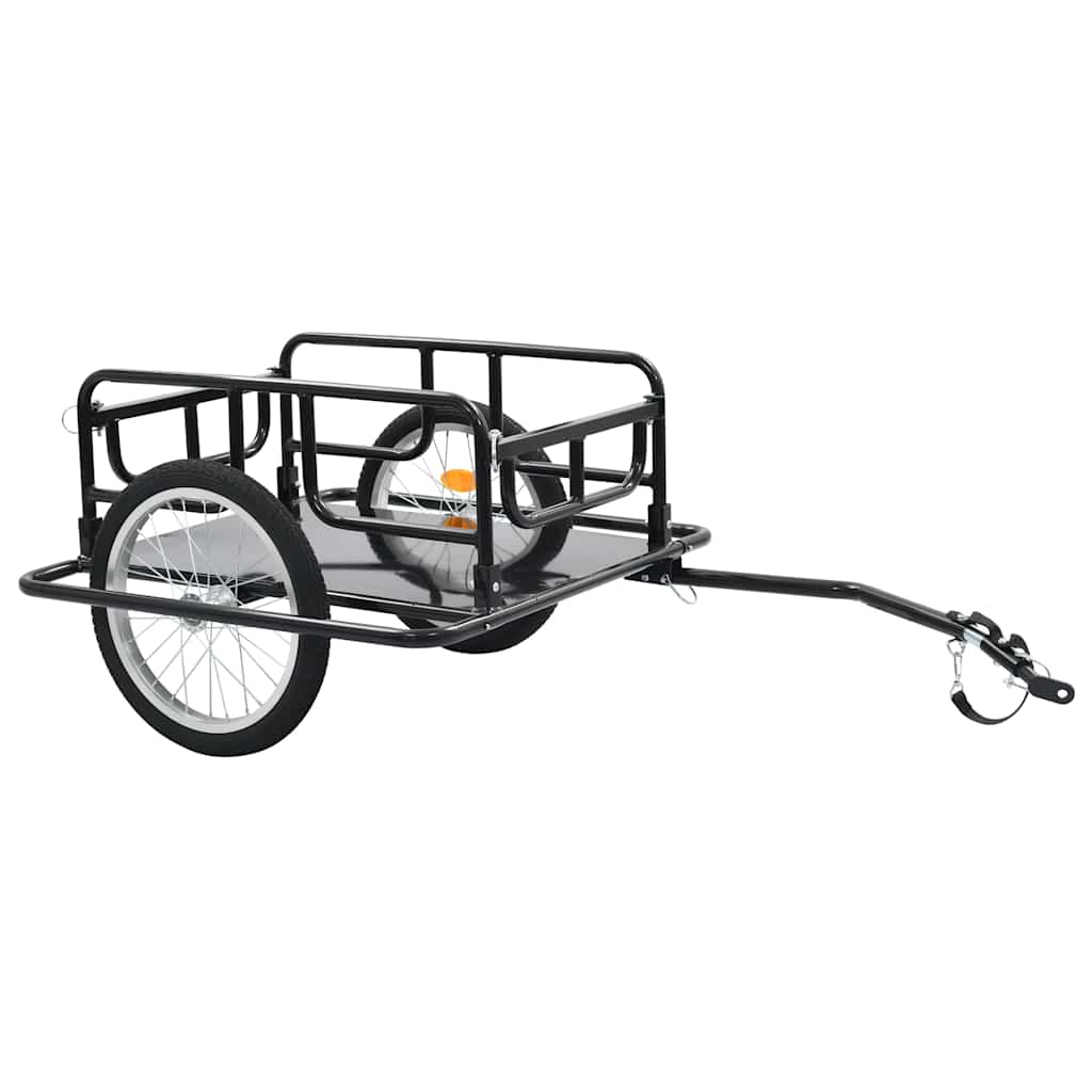 Cykelanhænger 130X73X48,5 Cm Stål Sort Mørkebrun