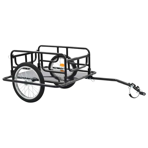 Cykelanhænger 130X73X48,5 Cm Stål Sort Mørkebrun