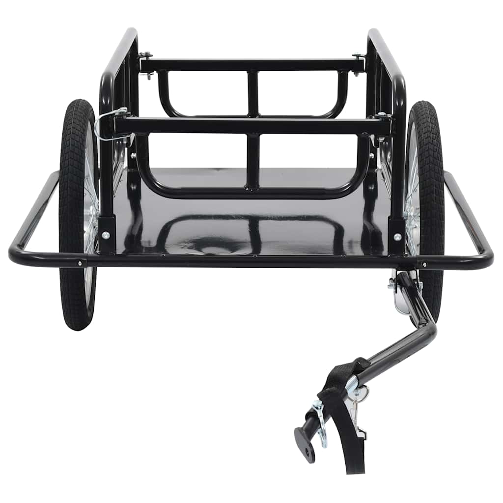 Cykelanhænger 130X73X48,5 Cm Stål Sort Mørkebrun