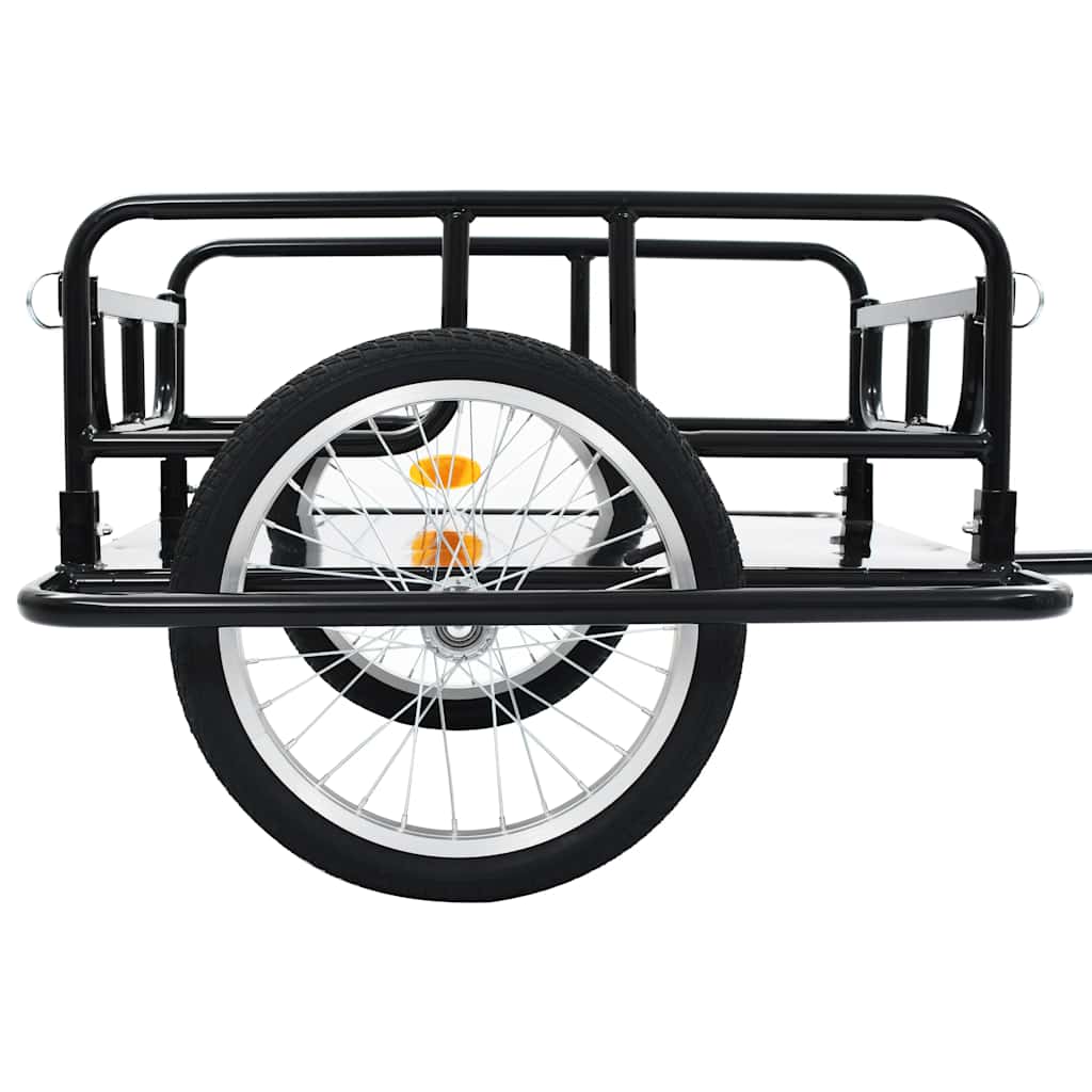 Cykelanhænger 130X73X48,5 Cm Stål Sort Mørkebrun