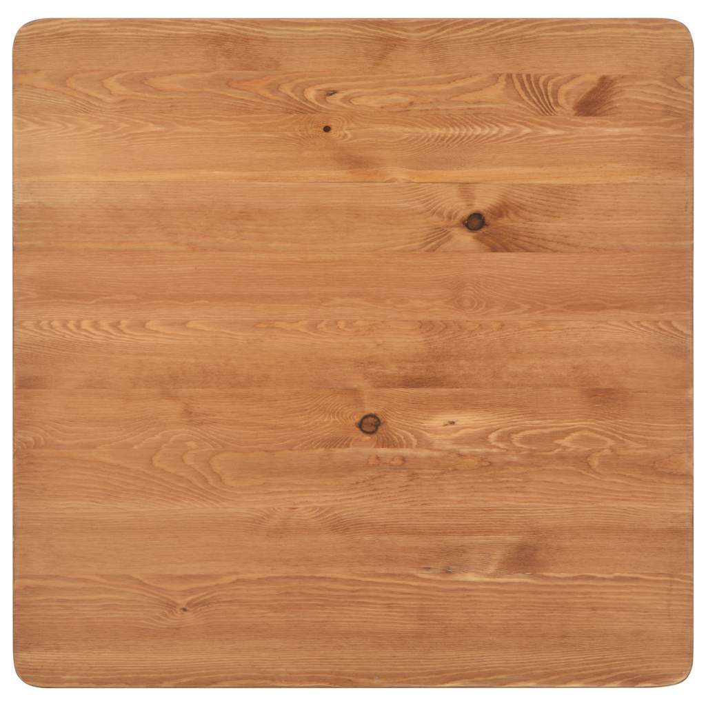 Barbord 60X60X108 Cm Massivt Fyrretræ Og Stål Sort