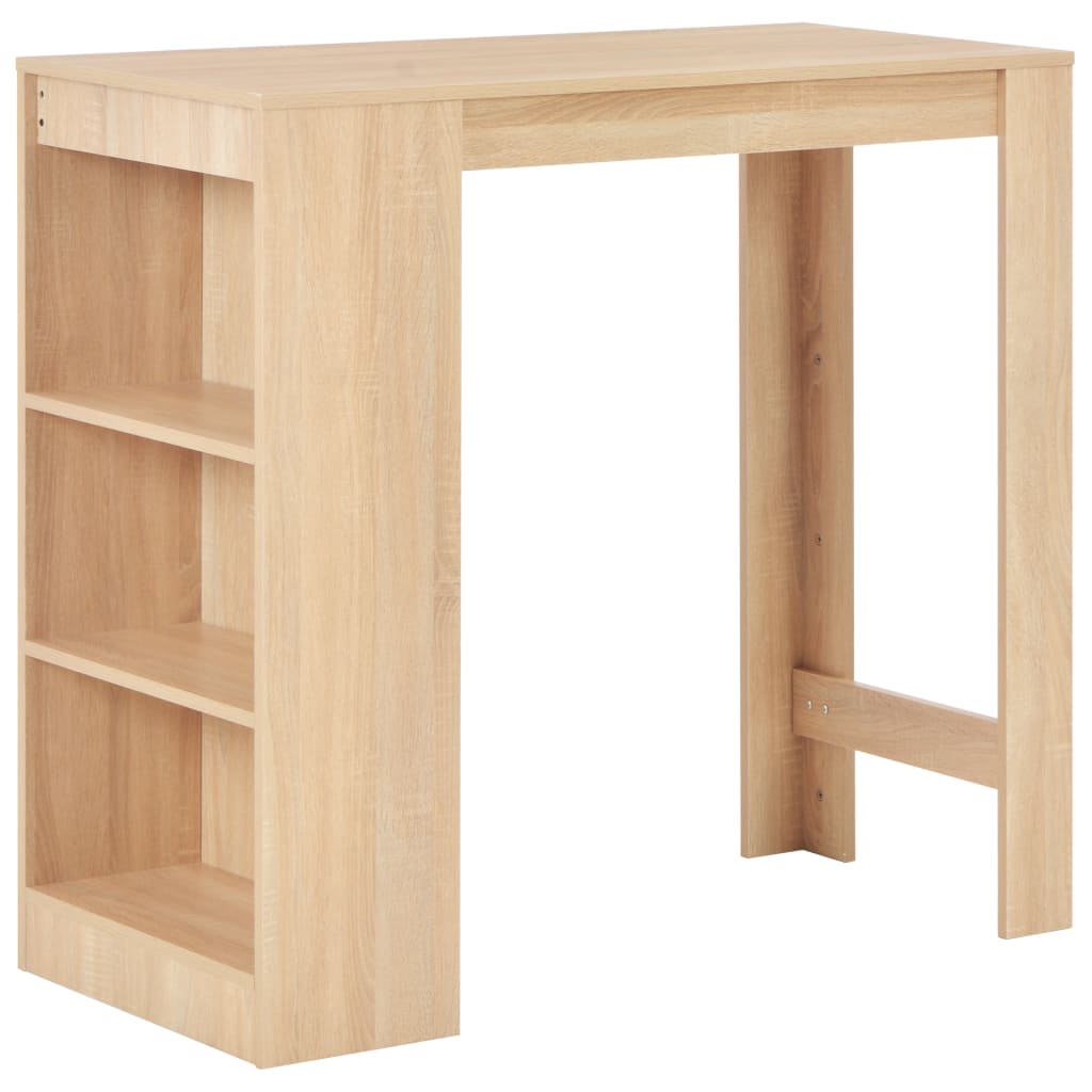 Barbord Med Hylde 110X50X103 Cm Hvid