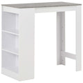 Barbord Med Hylde 110X50X103 Cm Hvid