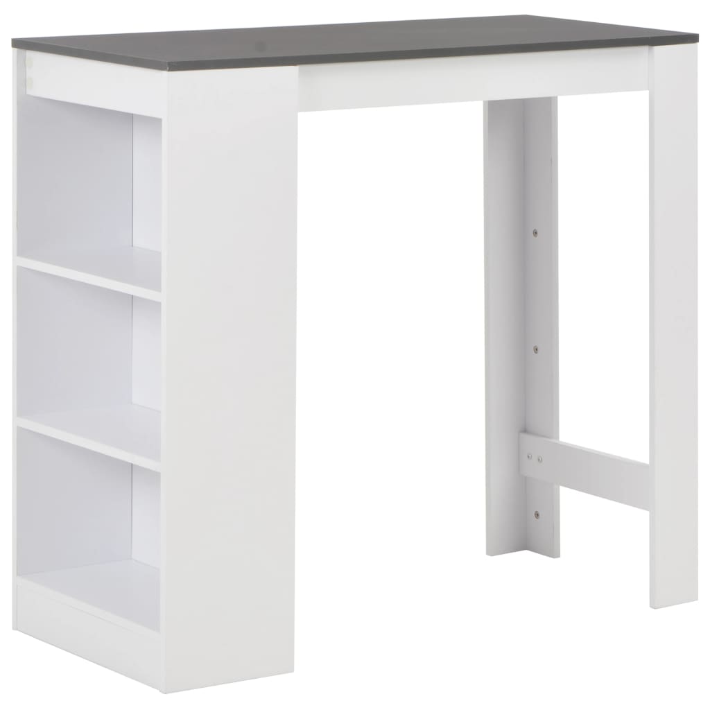 Barbord Med Hylde 110X50X103 Cm Hvid