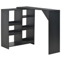Barbord Med Flytbar Hylde 138X39X110 Cm Hvid