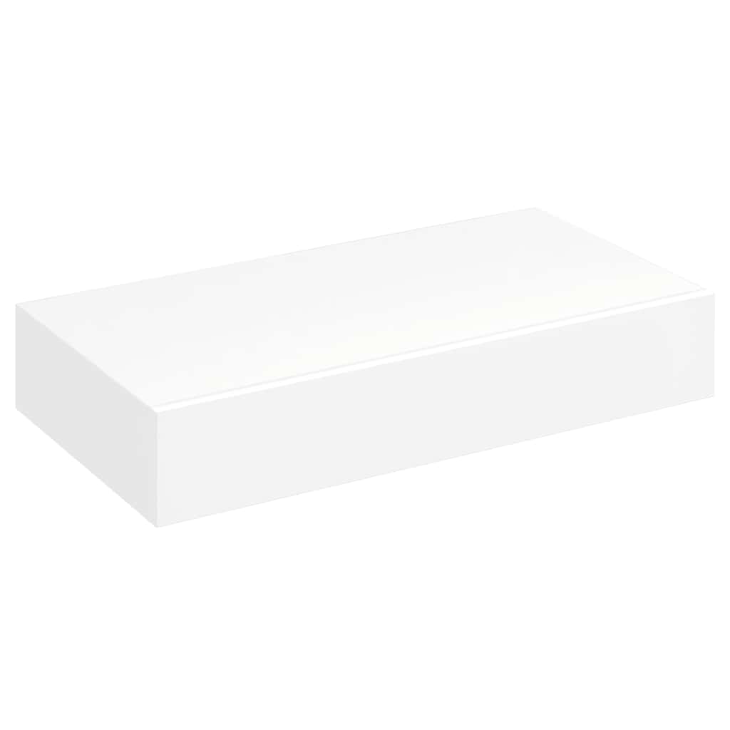 Væghylde Med 1 Skuffe Mdf Hvid