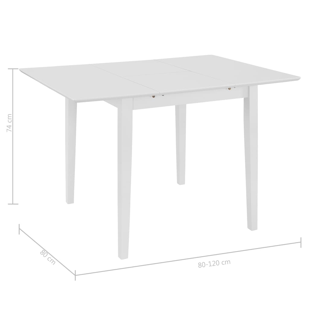 Udvideligt Spisebord (80-120)X80X74 Cm Mdf