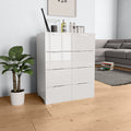 Kommode 60X35X80 Konstrueret Træ Højglans