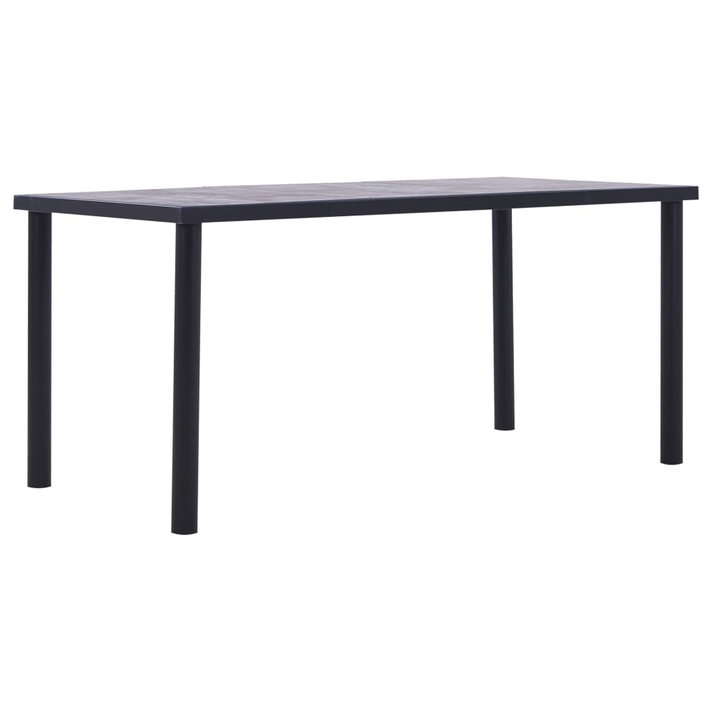 Spisebord Mdf Sort Og Betongrå