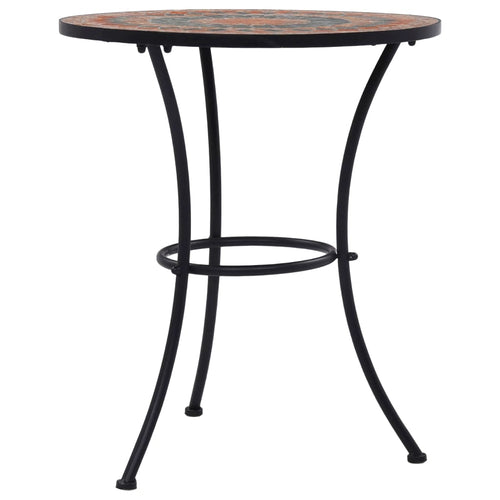 Bistrobord Med Mosaikdesign Keramisk Orange/Grå