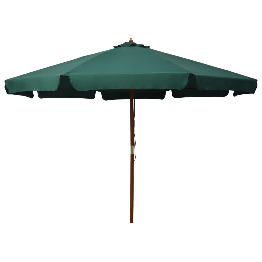 Udendørs Parasol Med Træstang 330 Cm