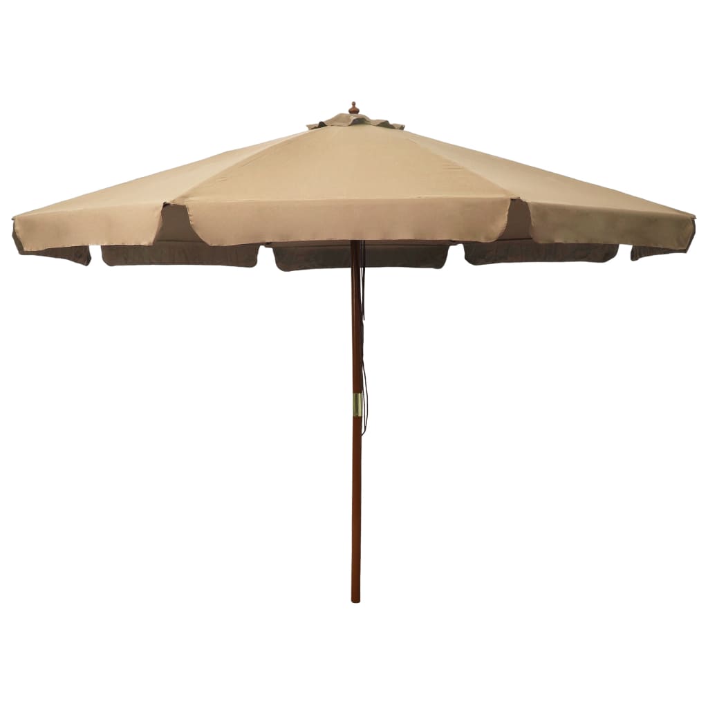 Udendørs Parasol Med Træstang 330 Cm