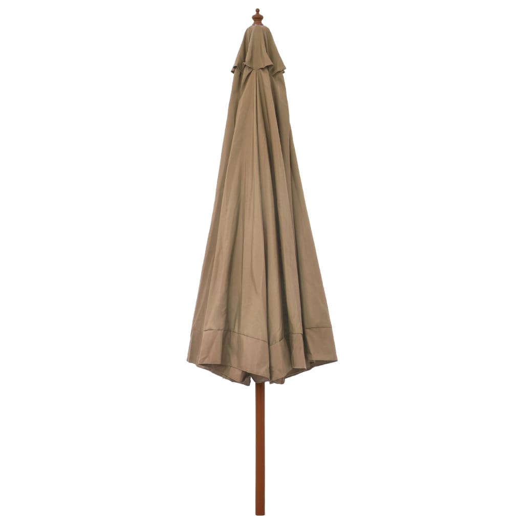 Udendørs Parasol Med Træstang 330 Cm