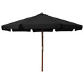 Udendørs Parasol Med Træstang 330 Cm