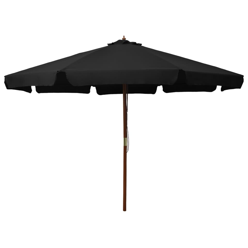 Udendørs Parasol Med Træstang 330 Cm