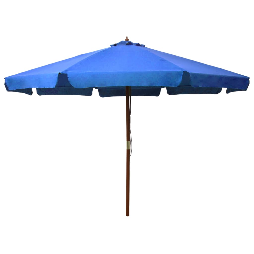 Udendørs Parasol Med Træstang 330 Cm