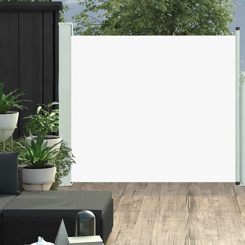 Sammenrullelig Sidemarkise Til Terrassen Farvet Creme