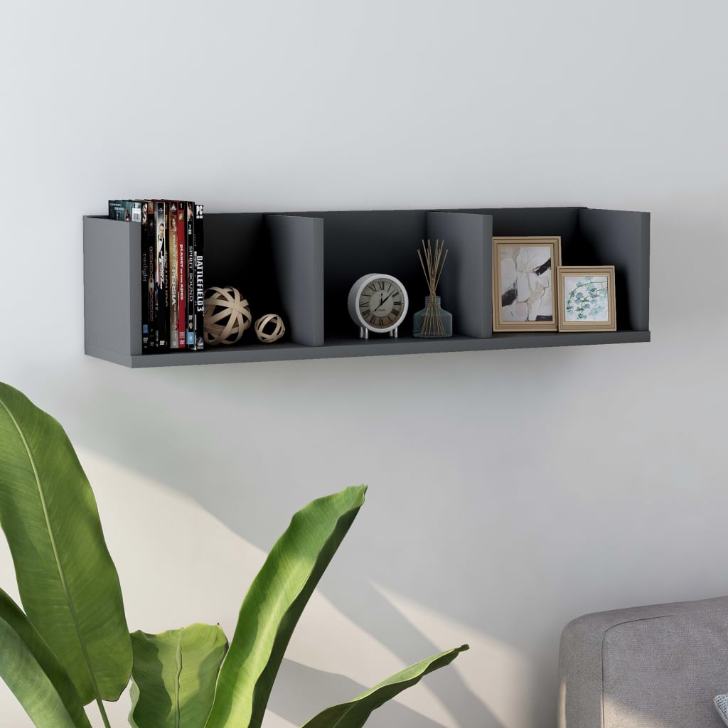 Væghylde Til Cd'er 75X18X18 Cm Konstrueret Træ Kunsteg