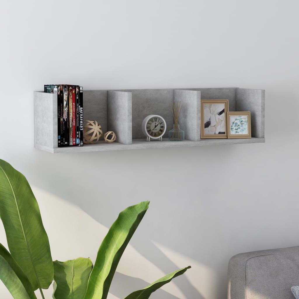 Væghylde Til Cd'er 75X18X18 Cm Konstrueret Træ Kunsteg