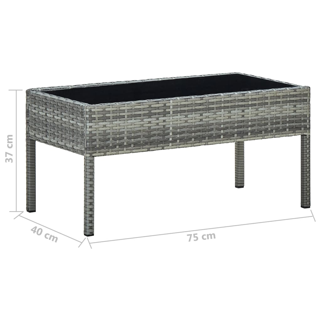 Havebord 75X40X37 Cm Polyrattan