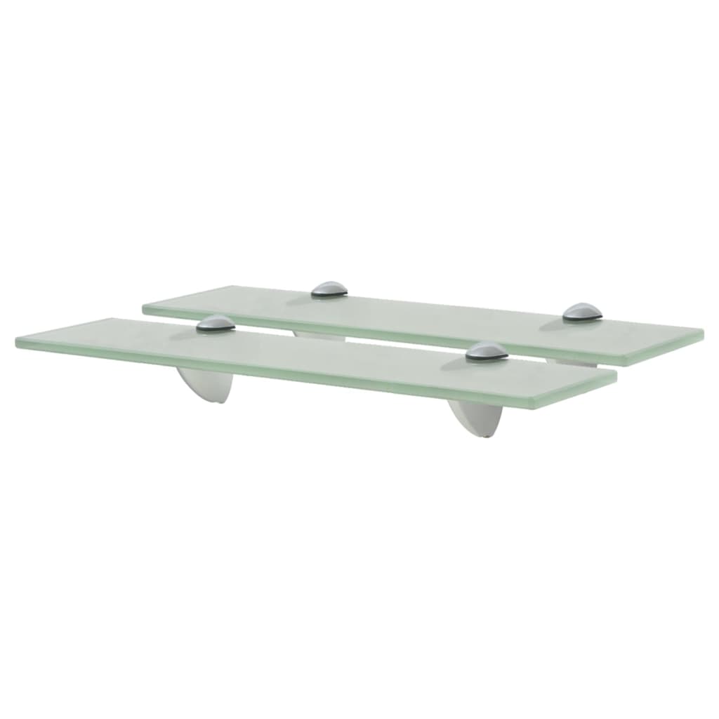 Svævehylder 2 Stk. 8 Mm Glas Hvid
