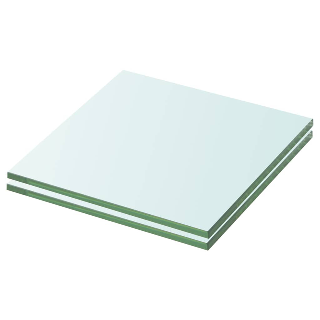 Hylder 2 Stk. Glaspanel Klar