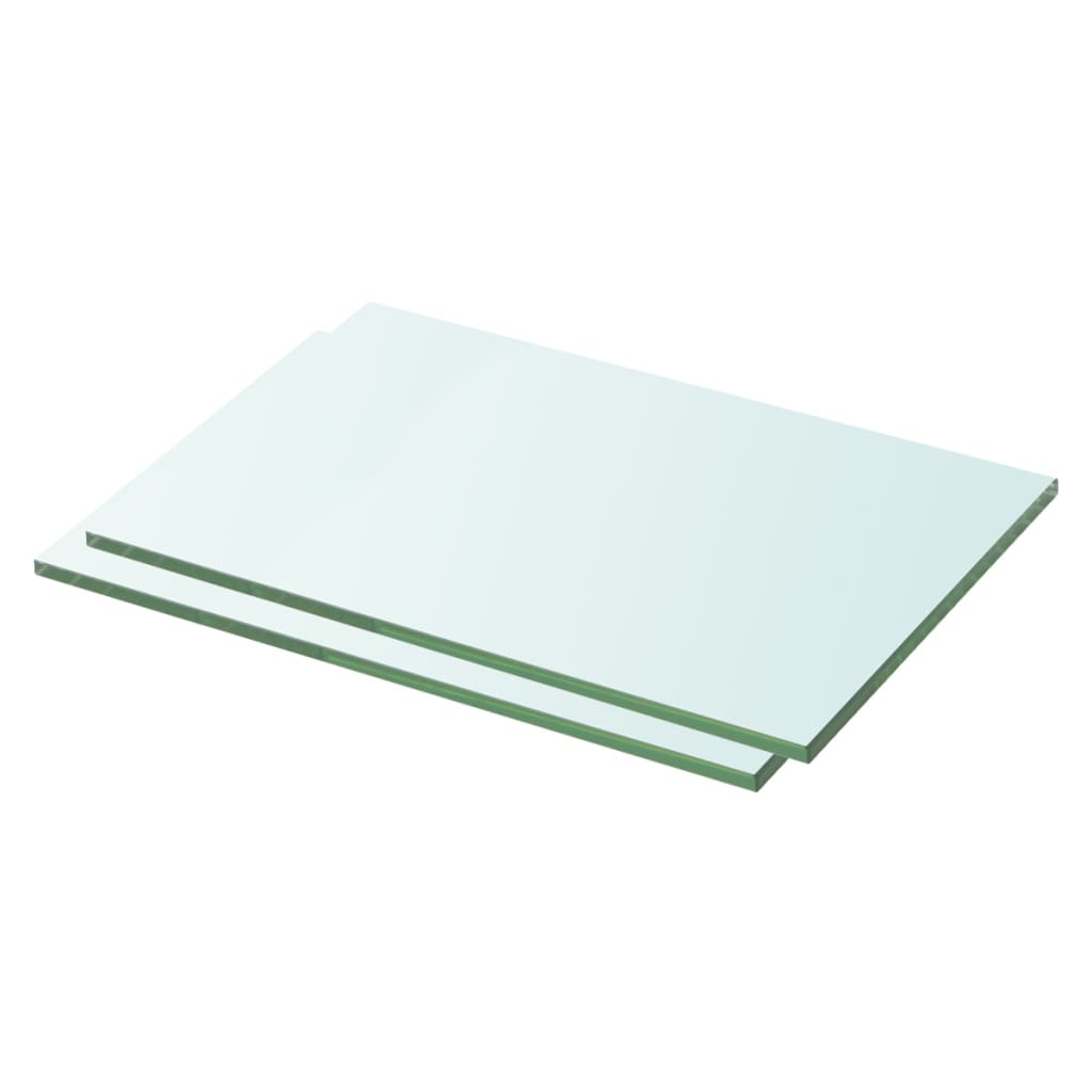 Hylder 2 Stk. Glaspanel Klar