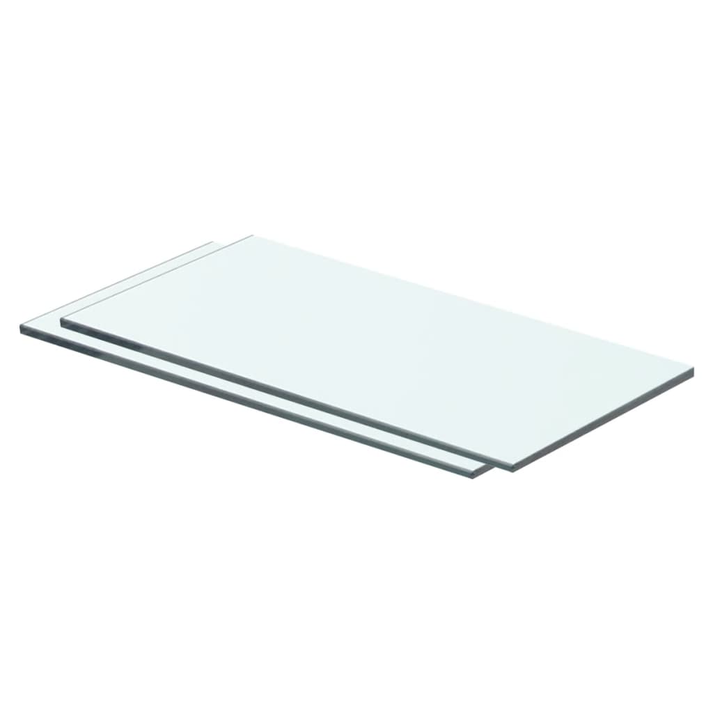 Hylder 2 Stk. Glaspanel Klar