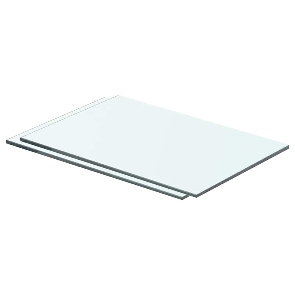 Hylder 2 Stk. Glaspanel Klar
