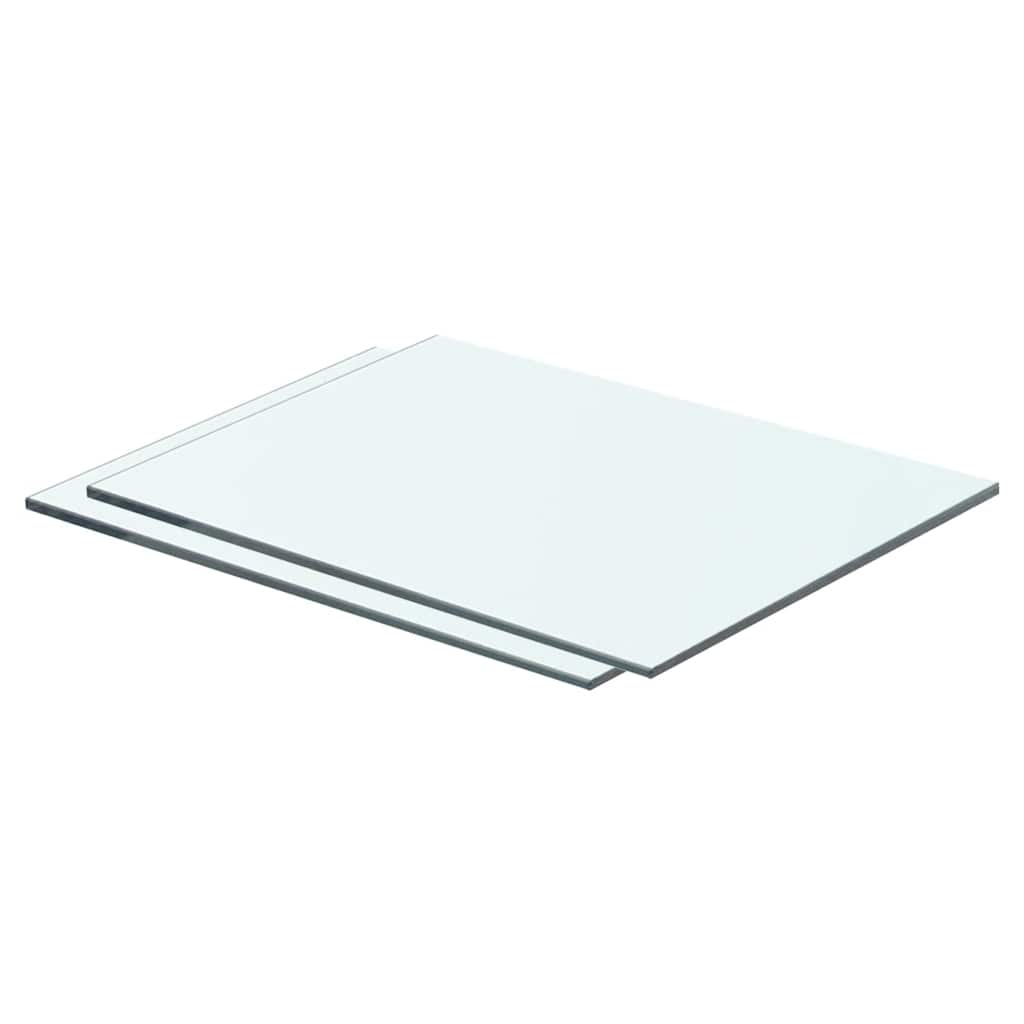 Hylder 2 Stk. Glaspanel Klar