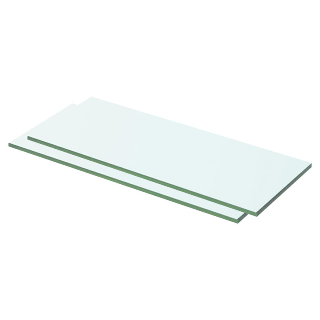 Hylder 2 Stk. Glaspanel Klar