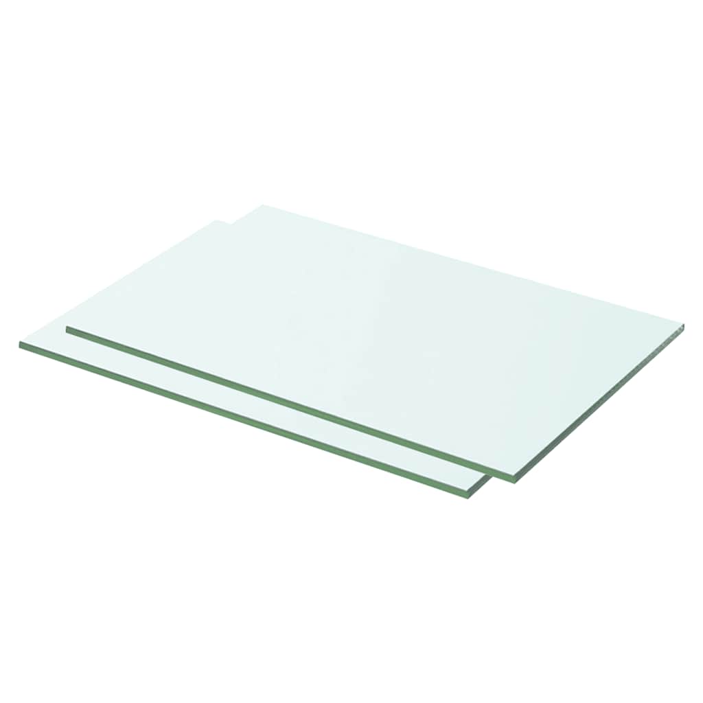 Hylder 2 Stk. Glaspanel Klar