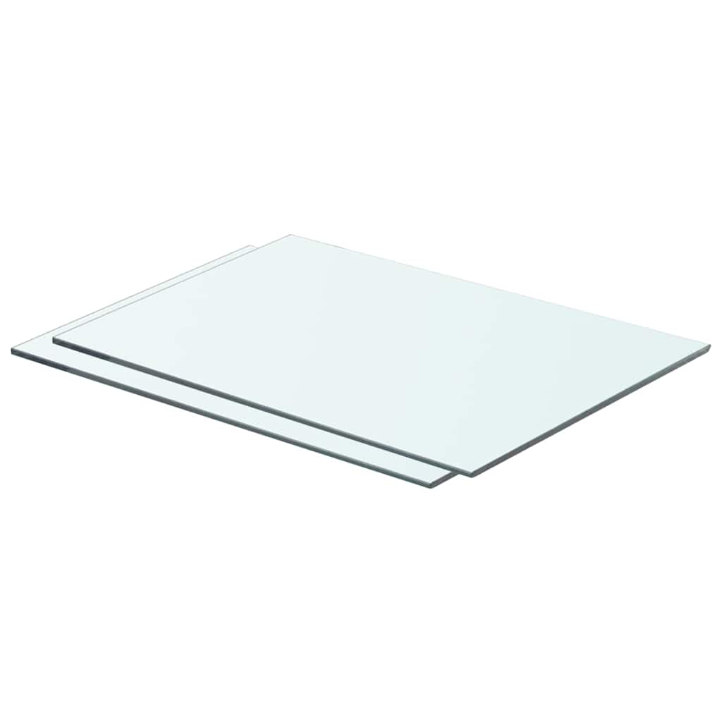 Hylder 2 Stk. Glaspanel Klar