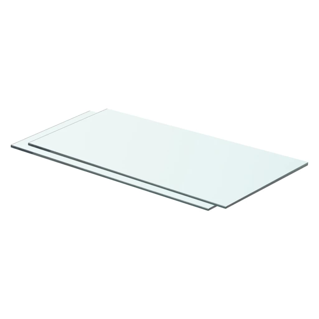 Hylder 2 Stk. Glaspanel Klar