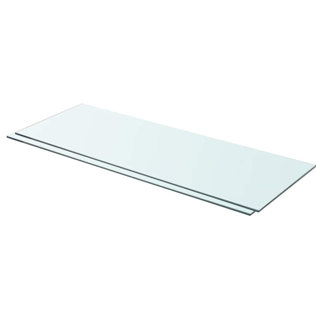 Hylder 2 Stk. Glaspanel Klar