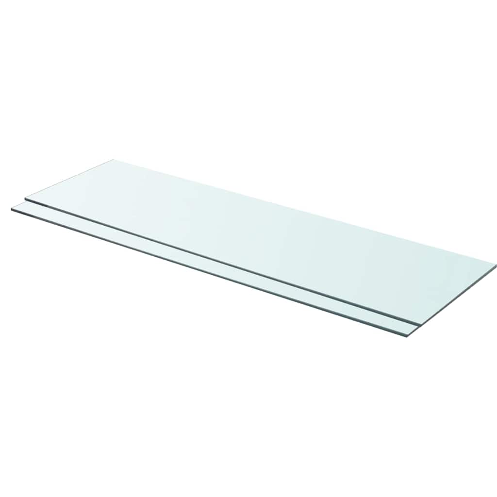 Hylder 2 Stk. Glaspanel Klar