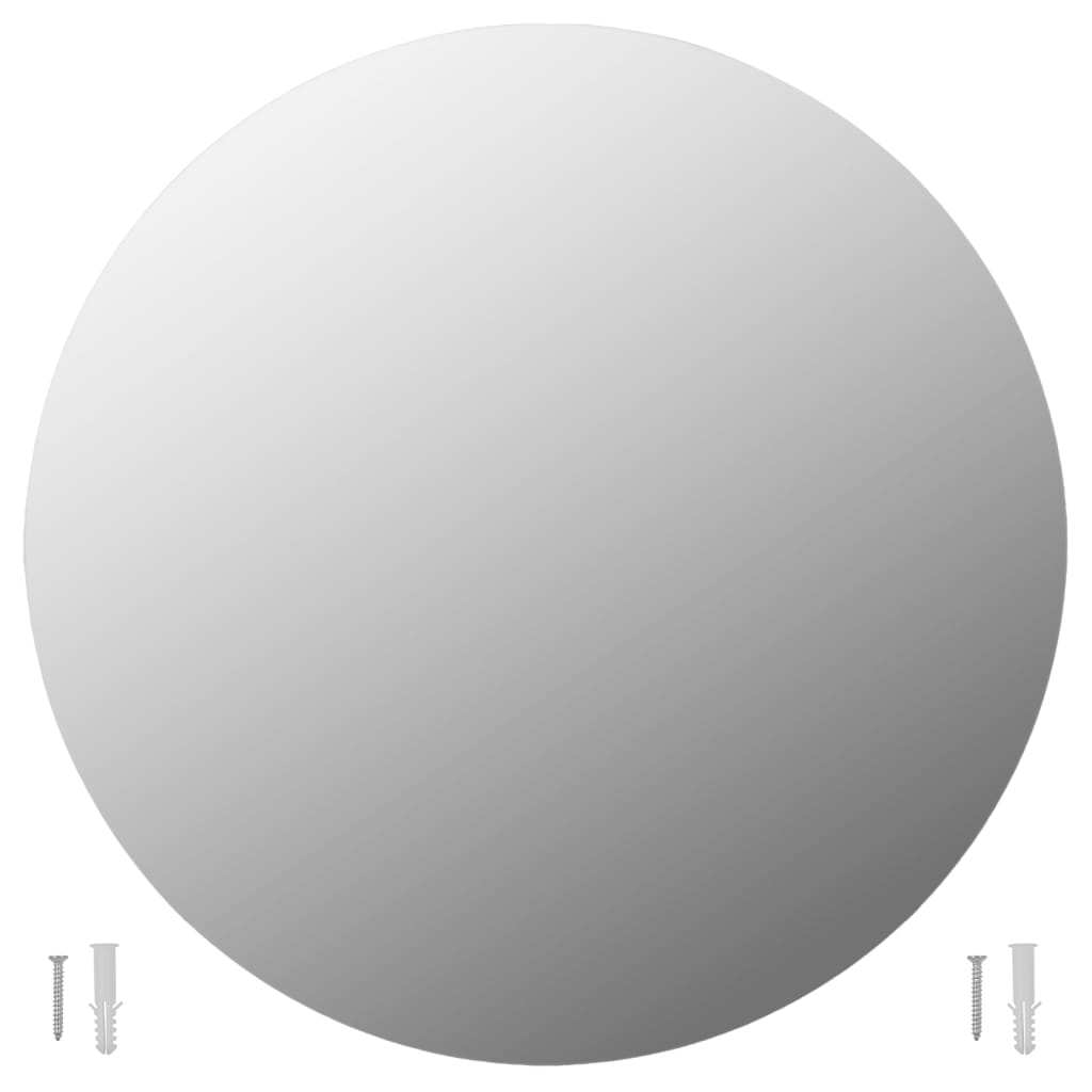 Vægspejle 2 Stk. 50 Cm Rundt Glas