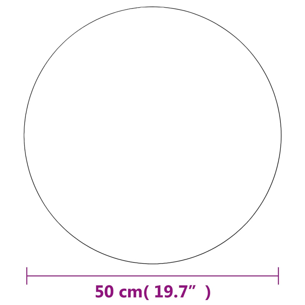 Vægspejle 2 Stk. 50 Cm Rundt Glas