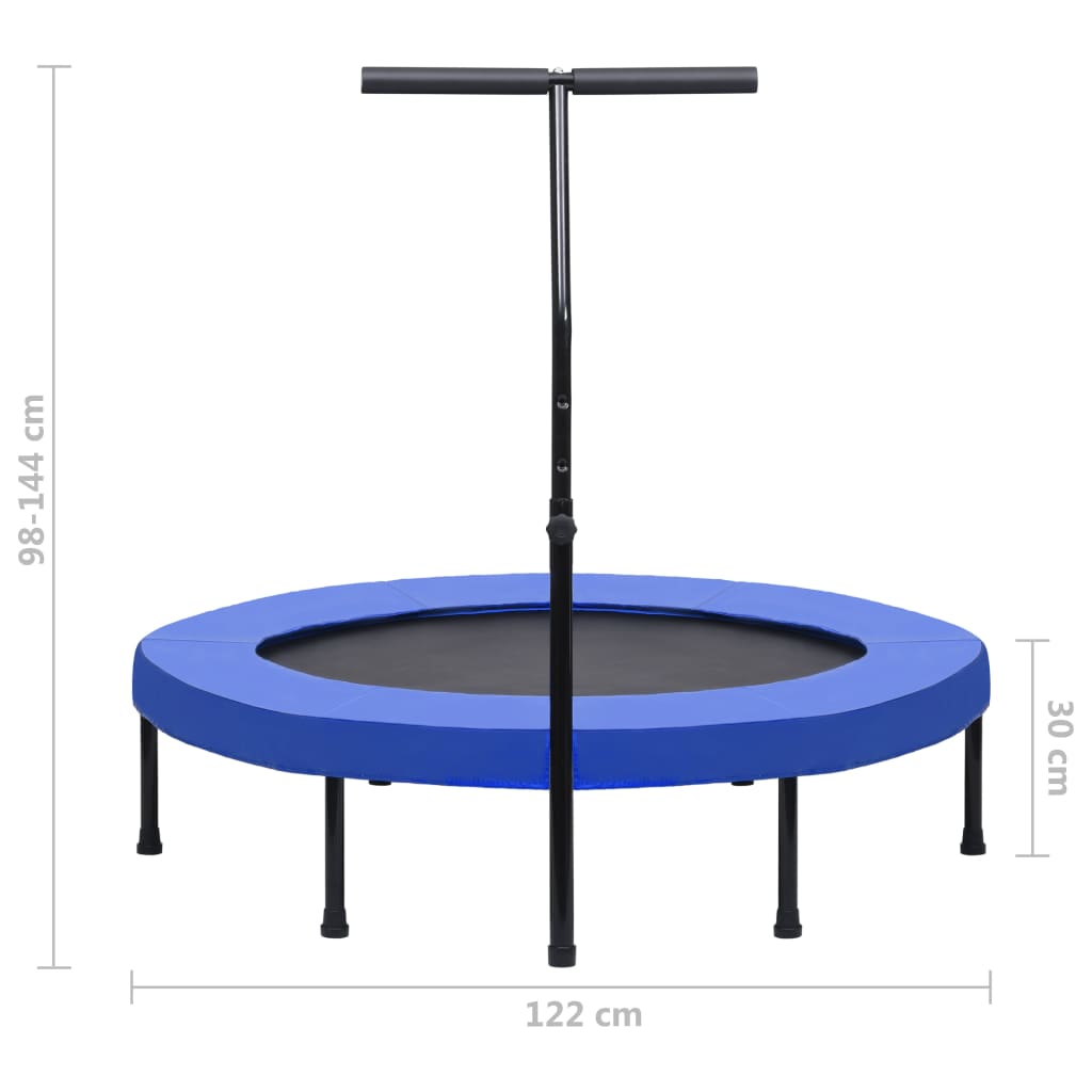 Fitnesstrampolin Med Håndtag Og Sikkerhedspude