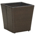 Tebord 41,5X41,5X44 Cm Polyrattan Og Hærdet