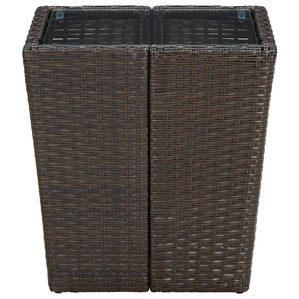 Tebord 41,5X41,5X44 Cm Polyrattan Og Hærdet