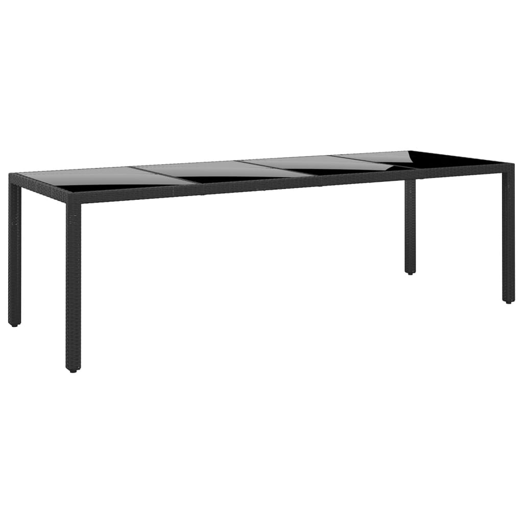 Havebord Med Glasplade Polyrattan