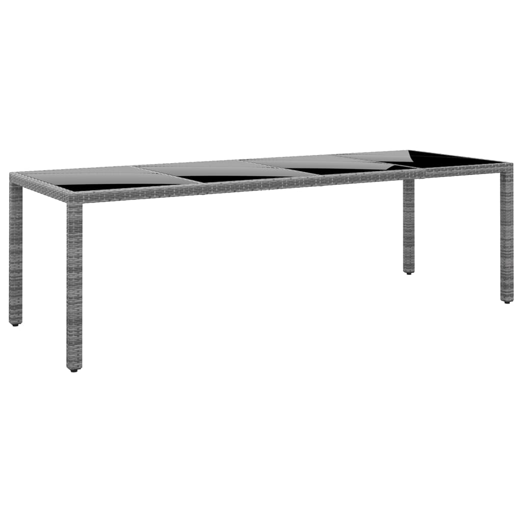 Havebord Med Glasplade Polyrattan