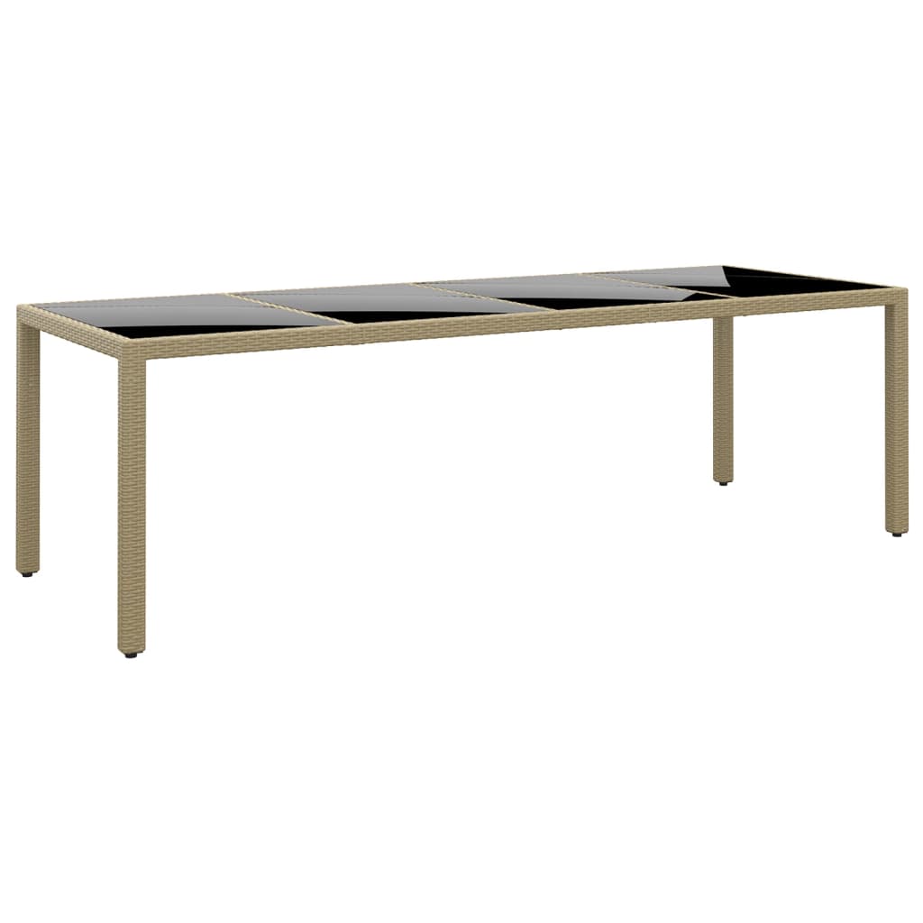 Havebord Med Glasplade Polyrattan