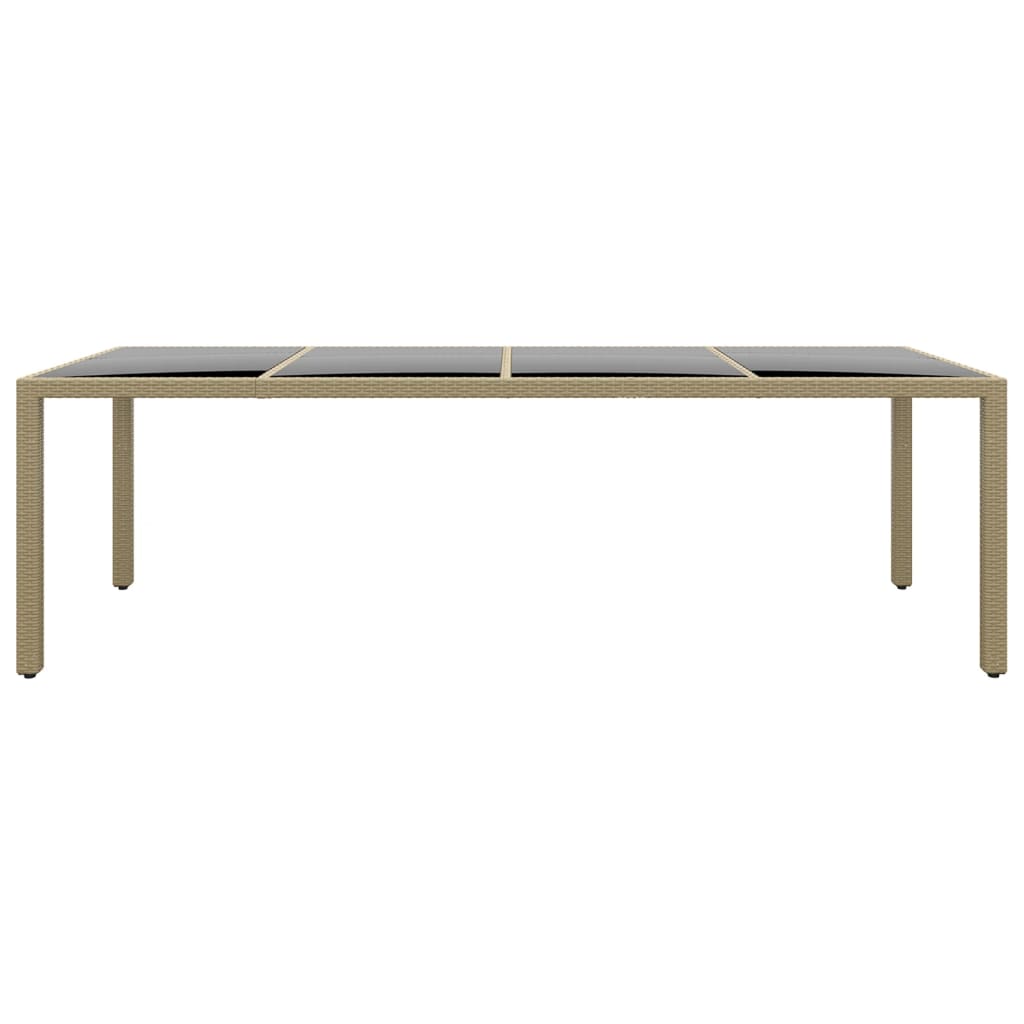 Havebord Med Glasplade Polyrattan