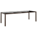 Havebord Med Glasplade Polyrattan