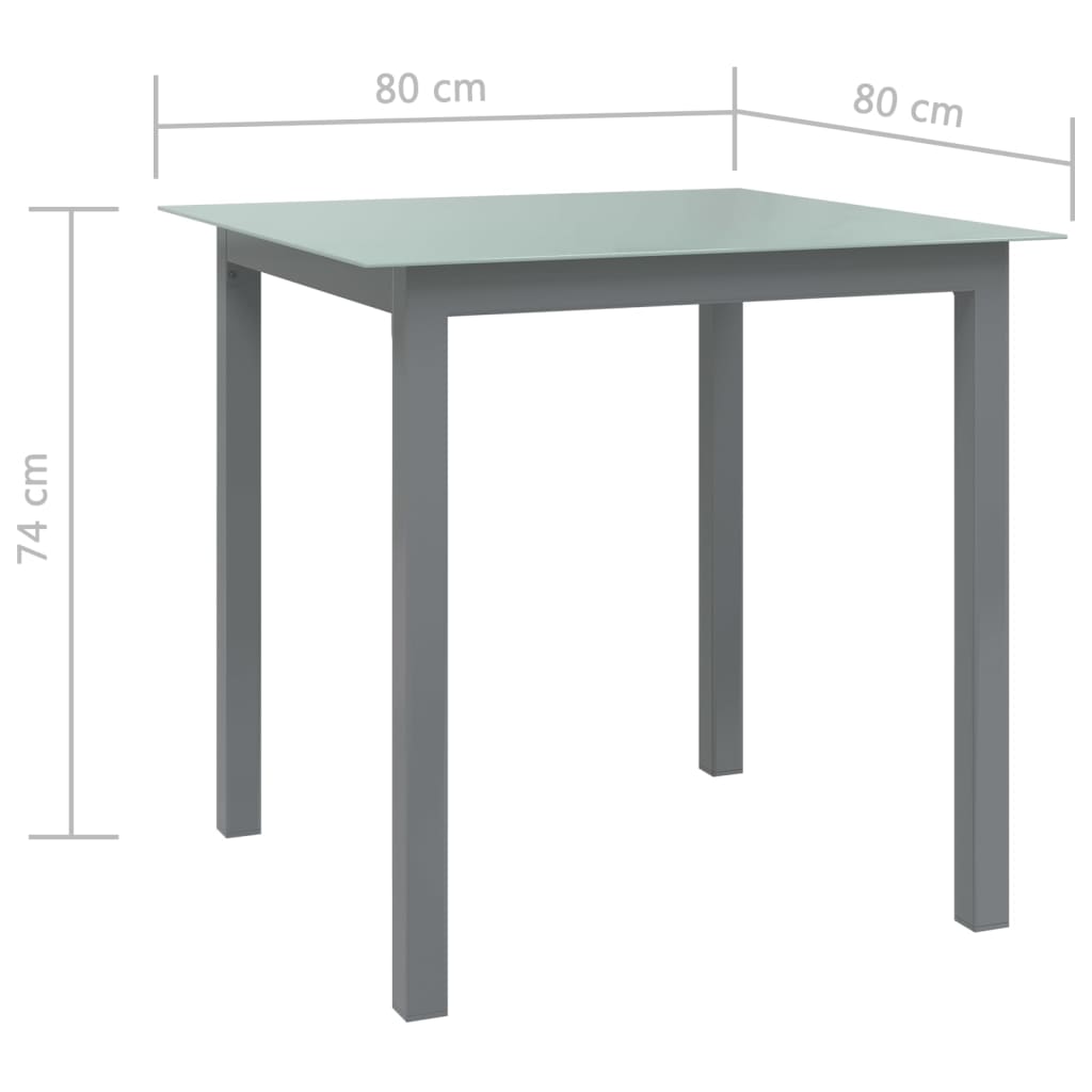 Havebord Aluminium Og Glas