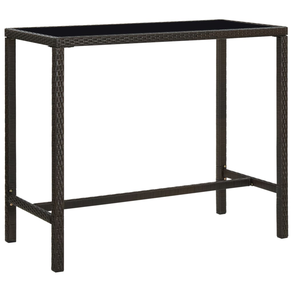 Barbord Til Haven Polyrattan Og Glas
